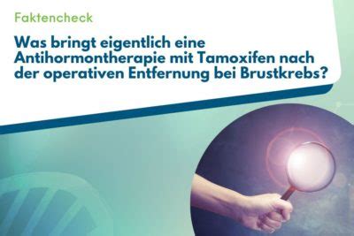 Brustkrebs R Ckfallrisiko Bei Tamoxifen Antihormontherapie