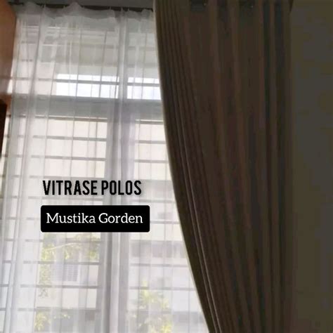 Jual Vitrase Gorden Dalaman Gorden Untuk Jendela Minimalis Putih Polos