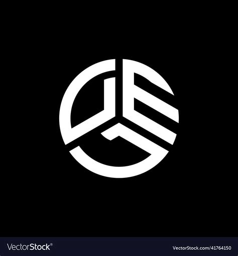 del letter logo design  white background vector image