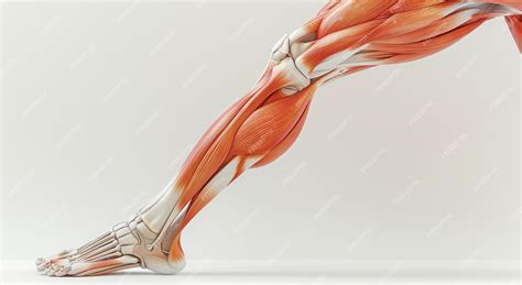 premium photo detailed anatomical illustration  human leg muscles