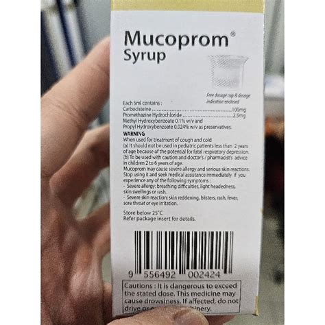 Muco Prom Cough Syrup 90ml Shopee Malaysia