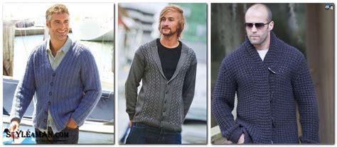 Мужские трикотажные пиджаки и вязаные кардиганы - с чем носить