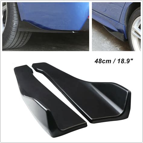 48cm Rear Bumper Splitter Winglet Spoiler Side Skirt Extension Aprons