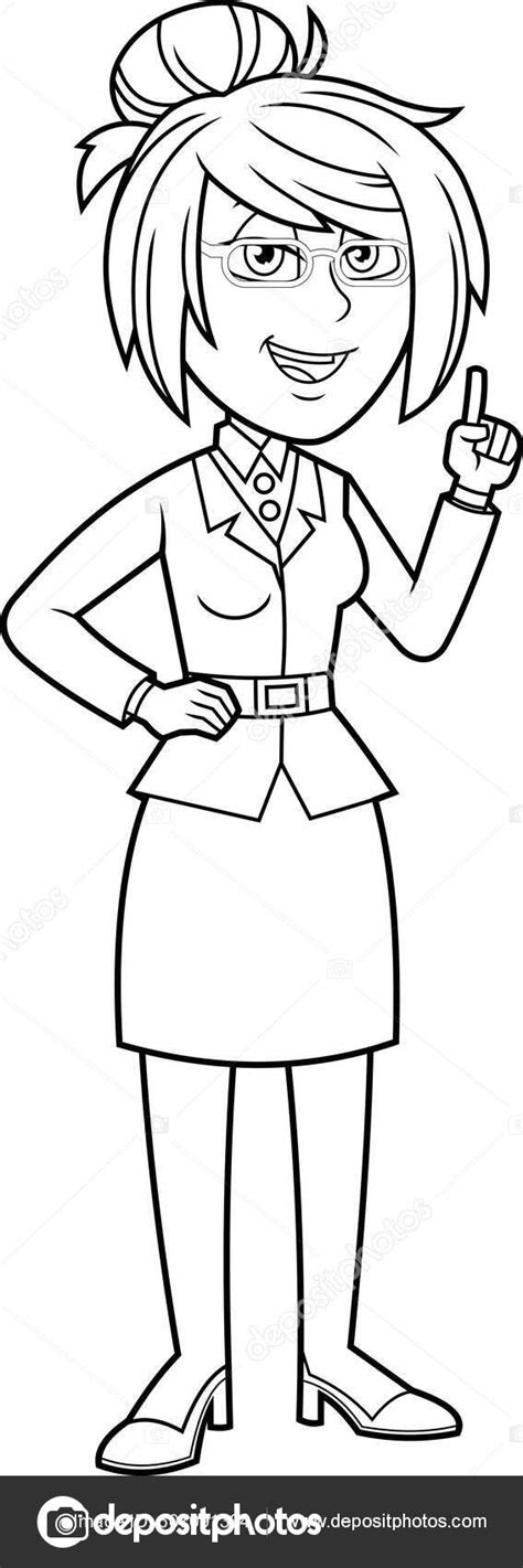 Cartoon Illustration Female Teacher Stock Vector By ©hittoon 607091334