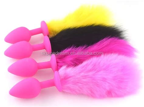 Color Rabbit Tail Pink Silicone Anal Plug Mm Large Butt Plugs