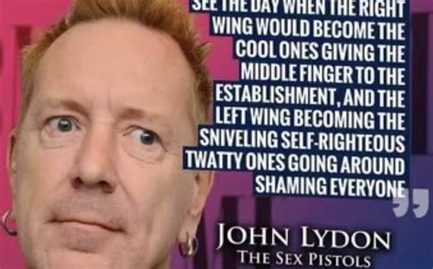 Johnny Rotten des Sex Pistols préfère désormais la droite à la gauche Nouvelles de France