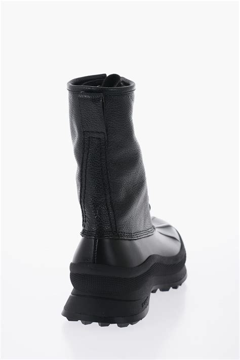 Jil Sander Leather Combat Boots With Vibram Sole women - Glamood Outlet