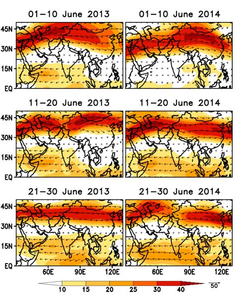 Hpa Zonal Wind M S Vector During June And