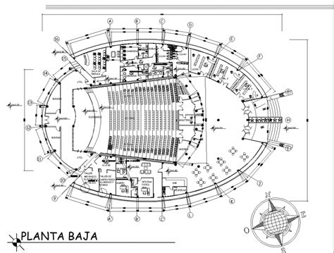 Amphitheater Layout Drawing In Dwg File Cadbull