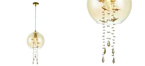 Подвесной светильник с хрустальными подвесками Amber Crystal по цене 10 ...