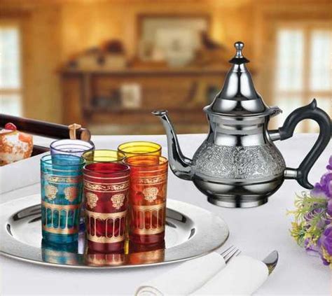 Arabic Tea Pot with Plate & Glasses - Arabic Tea Pot with Plate & Glasses Exporter, Manufacturer ...