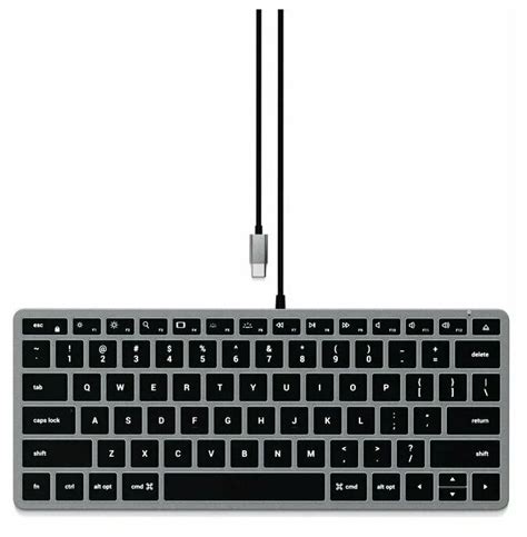 Клавиатура Проводная Satechi Slim W1 Usb C Wired Keyboard Ru Раскладка