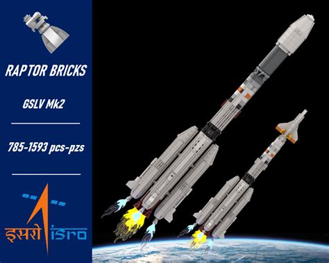 lego moc  scale gslv mark   raptor bricks rebrickable build