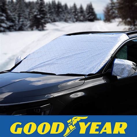 Goodyear Quilted Car Windscreen Cover Wing Mirror Covers Snow Ice