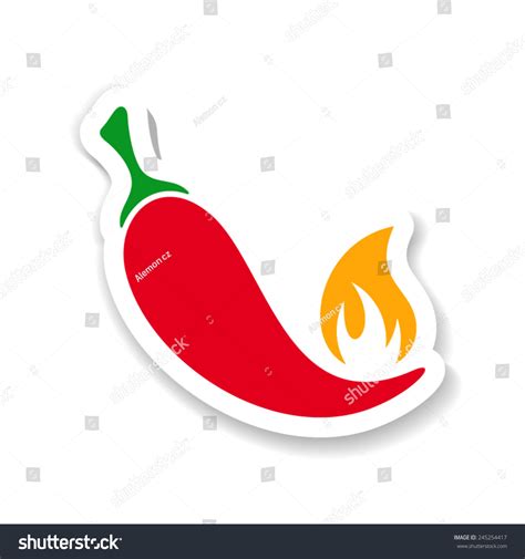 Vector Red Hot Chili Pepper Flame Stock Vector Royalty Free Shutterstock
