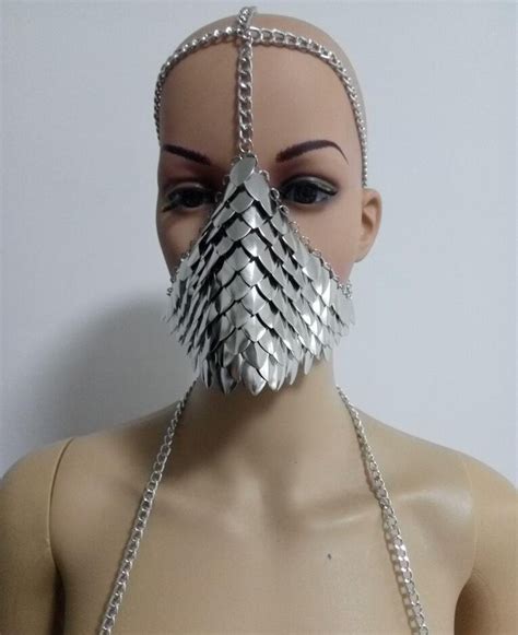 Dragon Scale Bikini Bra Belt Gauntlets Headpiece Mask Etsy UK