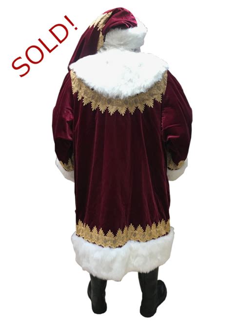 Professional Santa Claus Wardrobe Royal Robe Ensemble Sultan Red Velvet