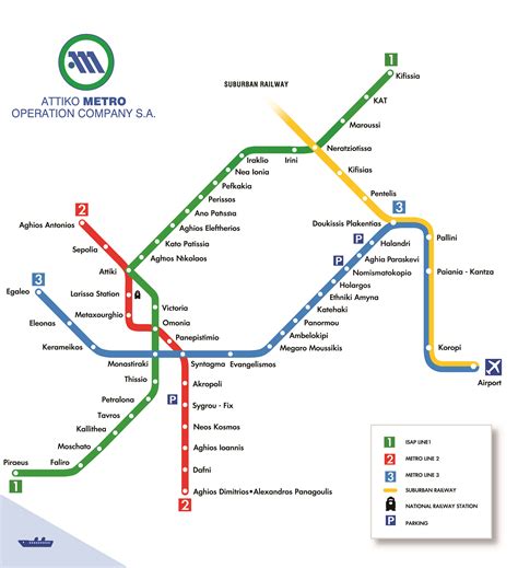 Athens Metro Map