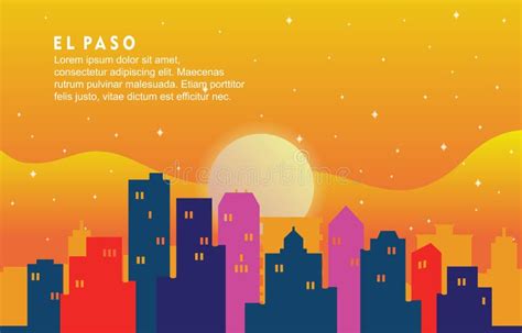 El Paso Skyline Silhouette Stock Illustrations – 85 El Paso Skyline ...