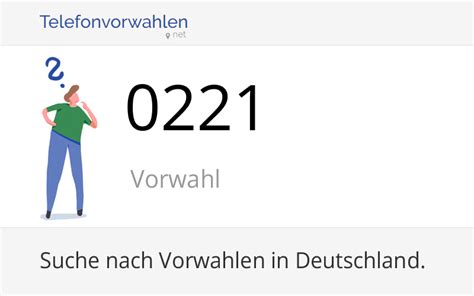 0221 Vorwahl, Ortsvorwahl 0221 auf Telefonvorwahlen.net