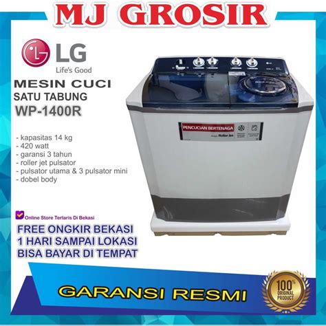 Jual MESIN CUCI LG WP 1400 R 14KG 2 TABUNG 1400R LOW WATT Indonesia