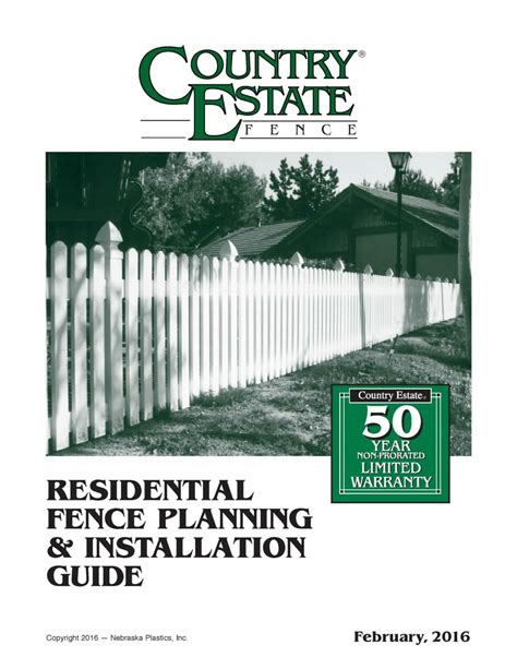 Installation Guides – Country Estate Vinyl Fence