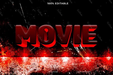 Movie Font Style Text Effect | Photoshop PREMIUM PSD File