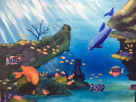 Underwater World Painted By Stephanie Bernstein From One Our Montly
