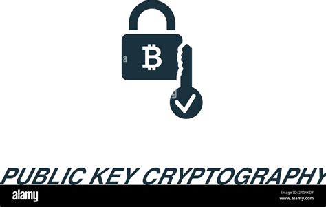 Public Key Cryptography Icon Monochrome Simple Sign From Blockchain