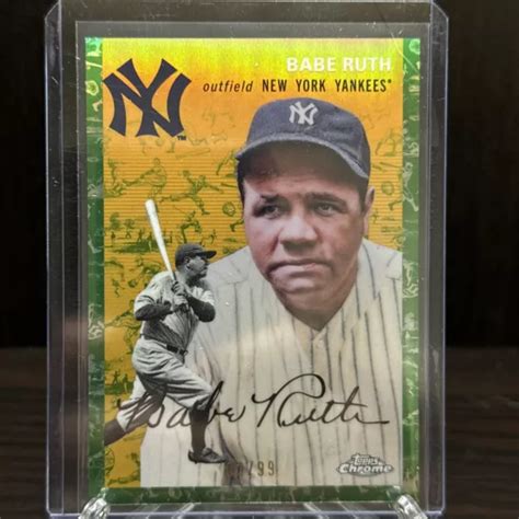 NUMERO MAGLIA 2023 Topps Cromato Platino Babe Ruth 312 Toile Bianco