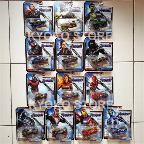 Jual New Hot Wheels Marvel Avengers Endgame Character Cars Rare Complete Set Bisa Gojek Shopee