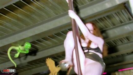 Aurora Viper Hot Redhead Doing A Strip On The Bar