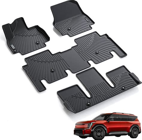 Floor Mats For Kia Ev9 2024 6 Seats 2 Row Bucket Seats（not Fit For 7 Seats Version） 1st And 2nd