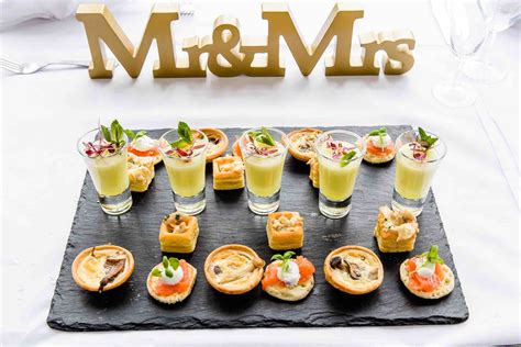 Canapes Choices For Serving With Welcome Drinks Weddings In Wales At