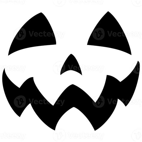 Halloween Pumpkin Silhouettes Smile Faces Icon Set 13392112 Png