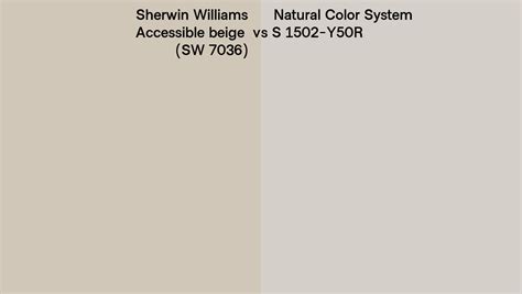 Sherwin Williams Accessible Beige Sw 7036 Vs Natural Color System S