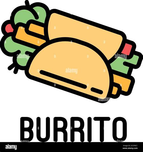 Burrito Icon Outline Burrito Vector Icon For Web Design Isolated On