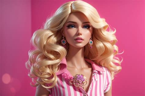 Barbie Poupée Rose Fond Blonde Belle Poupée Beaux Vêtements Haute Résolution Vraie Barbie