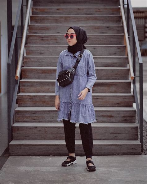 10 Ide Outfit Hijab Kasual Ala Intan Khasanah Nyaman Dan Modis