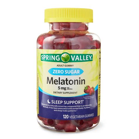 Spring Valley Zero Sugar Melatonin Sleep Support Dietary Supplement ...
