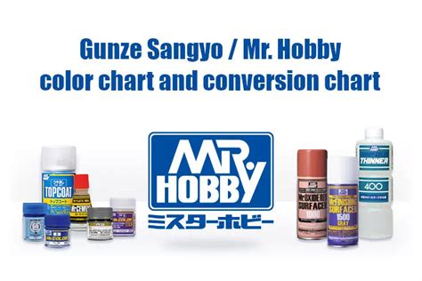 Mr Hobby Gunze Sangyo Color Chart And Conversion Chart