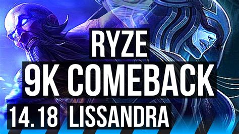 RYZE Vs LISSANDRA MID 9k Comeback EUW Master 14 18 YouTube