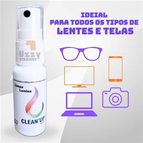 Limpa Lentes e Telas Clean Up 25ml Óculos Tv LCD Plasma Celular