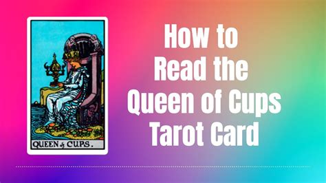 The Queen Of Cups Tarot Card Meaning Youtube