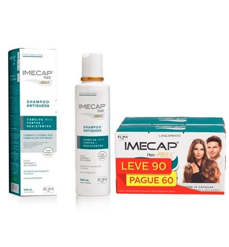 Kit Anti Queda Cabelos Imecap Hair Max Shampoo Imecap Hair C Ps