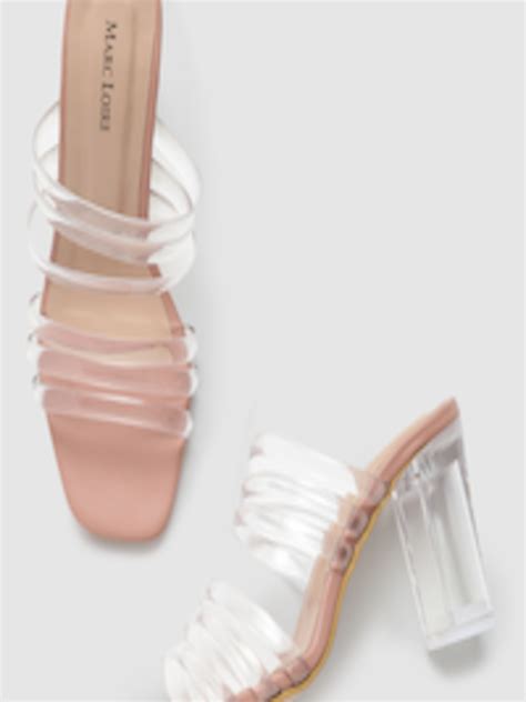 Buy Marc Loire Nude Coloured PU Block Sandals Heels For Women Myntra