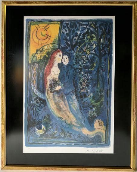 The Wedding By Marc Chagall 24x30 Framed Offset Lithograph Facsimile