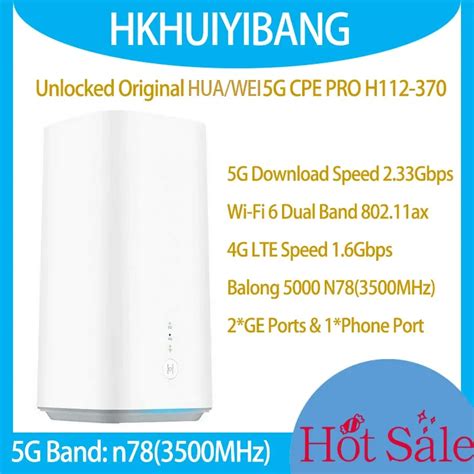 Unlocked Huawei 5G CPE Pro H112 370 International Version 2 3Gbps WiFi 6 5G