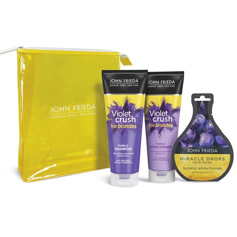 John Frieda Violet Crush Gift Set For Blonde Hair X Ml Shampoo Conditioner Miracle