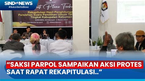 Rapat Rekapitulasi Suara Kpu Kebumen Diwarnai Aksi Protes Sindo Prime